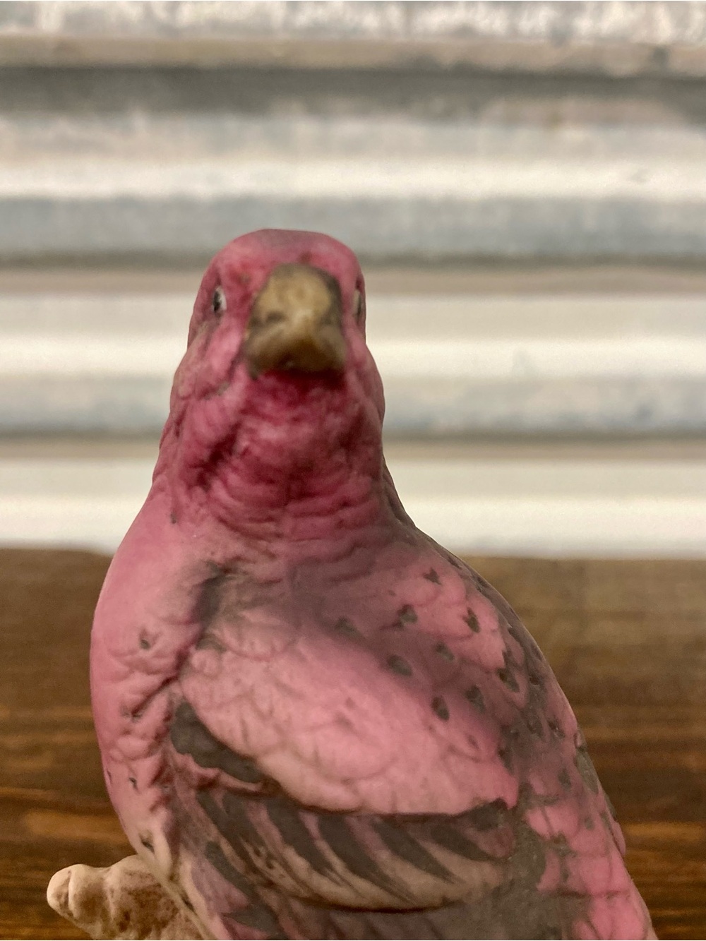 Lefton China "House Finch" Hand Painted Ceramic Bird Figurine KW4206 Pink Brown - Picture 10 of 12